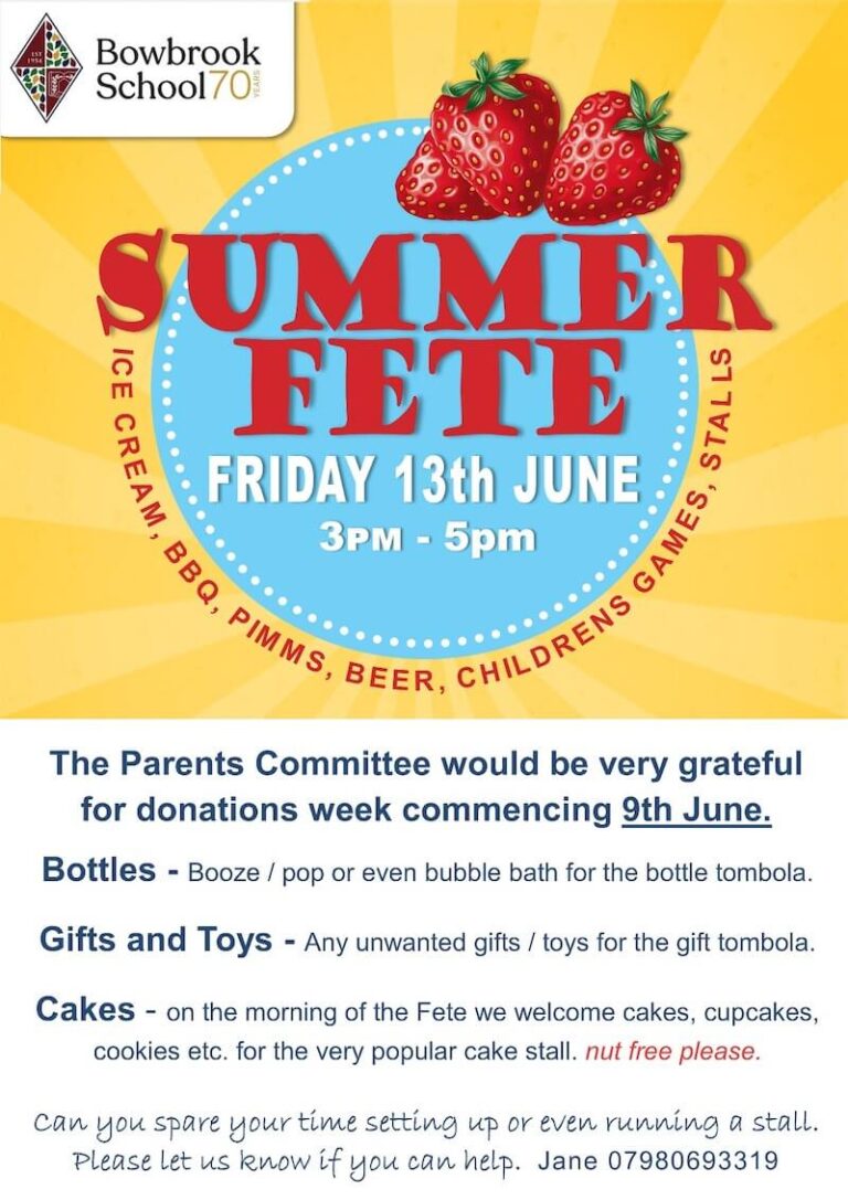 Summer Fete donations